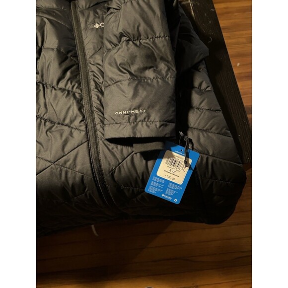 NWT COLUMBIA Black Heavenly Jacket QUILTED PUFFER Omni-Heat Reflective Lining S - Picture 7 of 14
